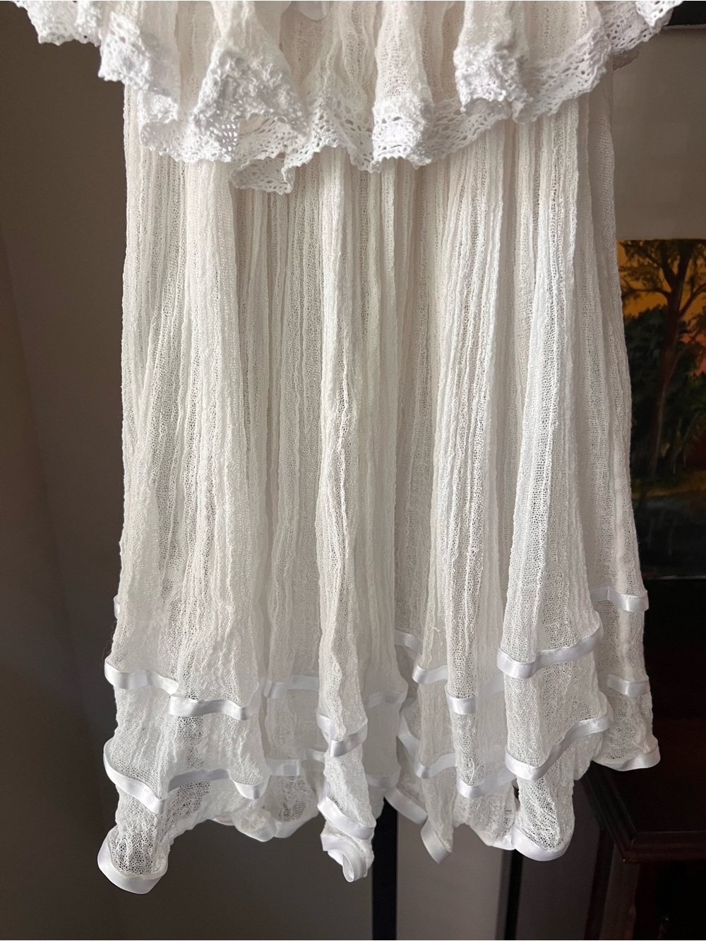 Jen’s pirate booty senorita White Off-Shoulder Ruffled Mini tunic dress - Picture 12 of 13